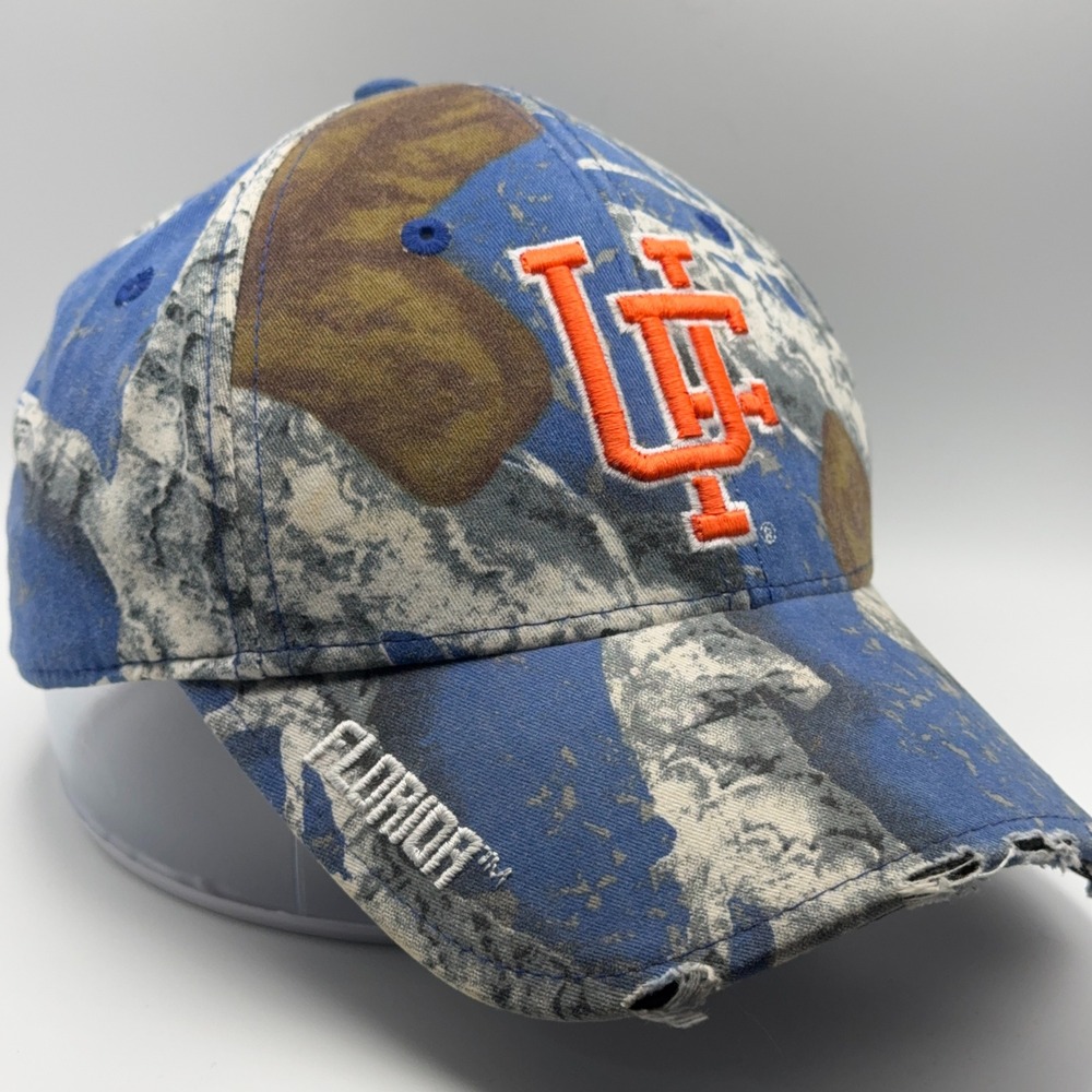 Florida Gators Camo Trucker Hat Distressed Baseball Cap Mens Adjustable